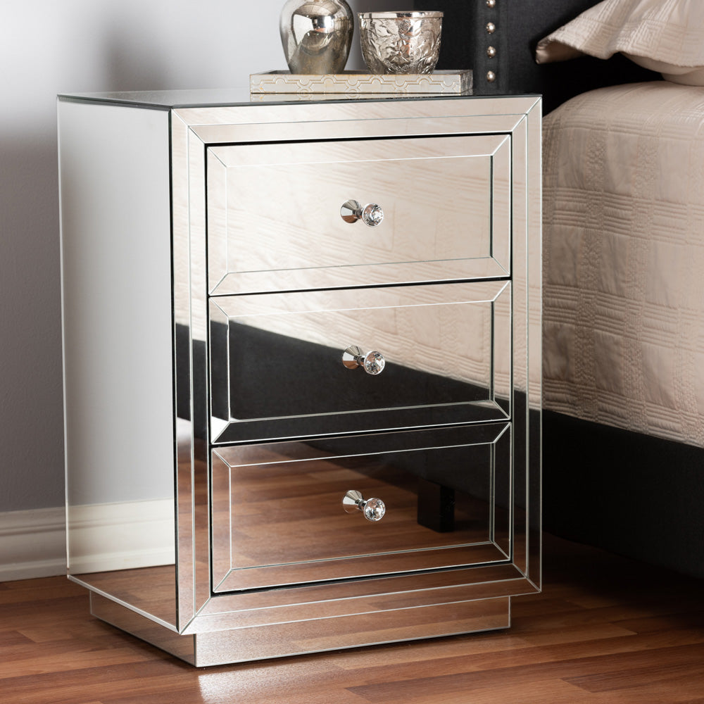 Baxton Studio - Lina End Table in Silver - RXF-1787 view 5