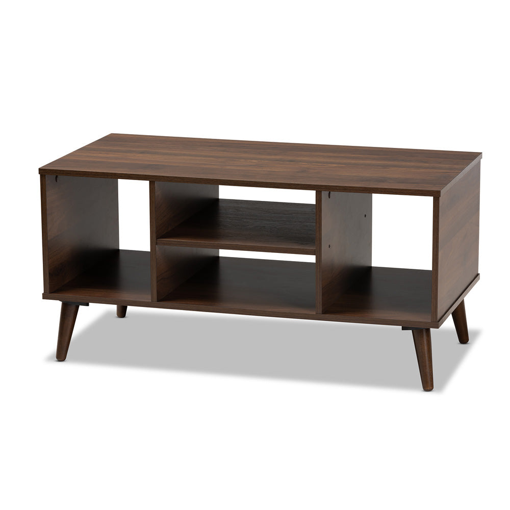 Baxton Studio - Linas Coffee Table in Walnut - CT8001-Columbia Walnut-CT view 1