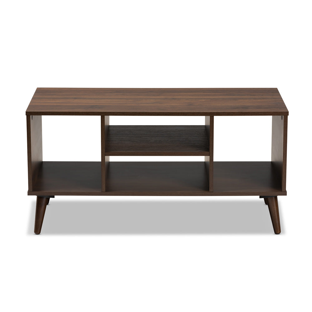 Baxton Studio - Linas Coffee Table in Walnut - CT8001-Columbia Walnut-CT view 2