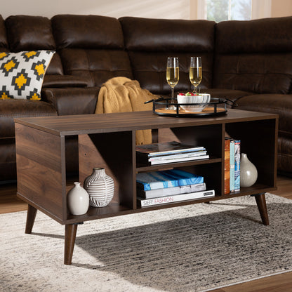 Baxton Studio - Linas Coffee Table in Walnut - CT8001-Columbia Walnut-CT view 5