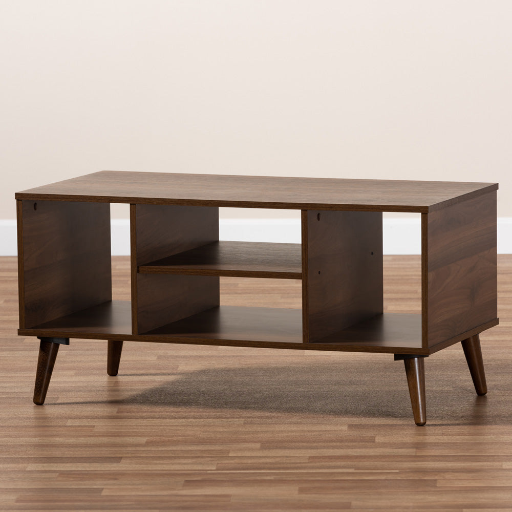 Baxton Studio - Linas Coffee Table in Walnut - CT8001-Columbia Walnut-CT view 6