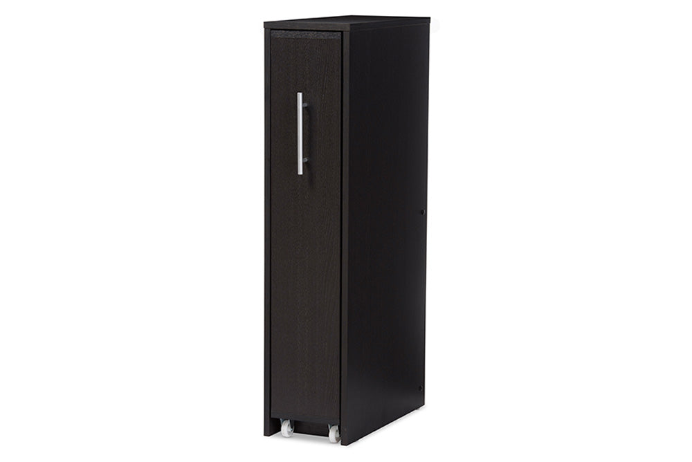 Baxton Studio - Lindo Bookcase in Dark Brown - SH-001-Espresso view 1