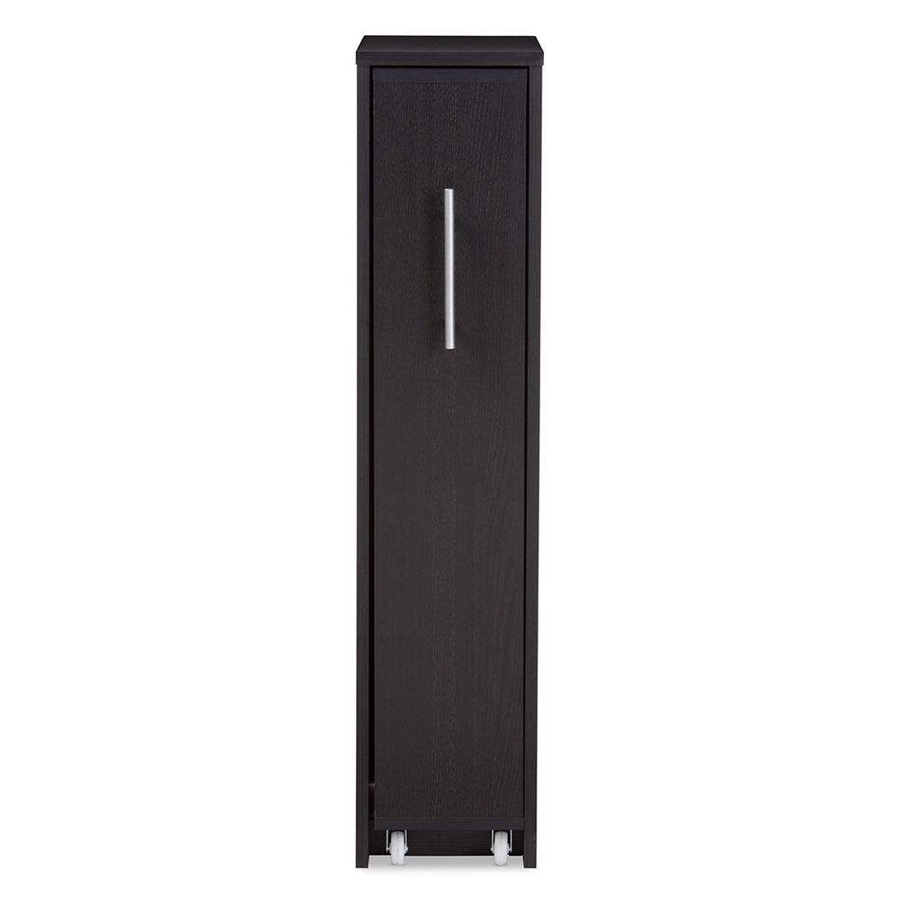 Baxton Studio - Lindo Bookcase in Dark Brown - SH-001-Espresso view 2