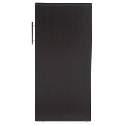 Baxton Studio - Lindo Bookcase in Dark Brown - SH-001-Espresso view 3