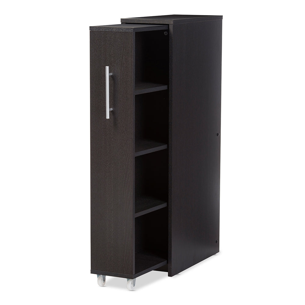 Baxton Studio - Lindo Bookcase in Dark Brown - SH-001-Espresso view 4