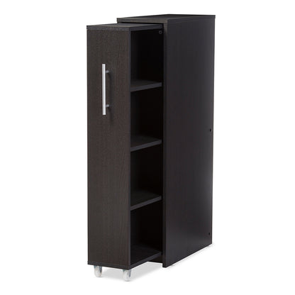 Baxton Studio - Lindo Bookcase in Dark Brown - SH-001-Espresso view 4