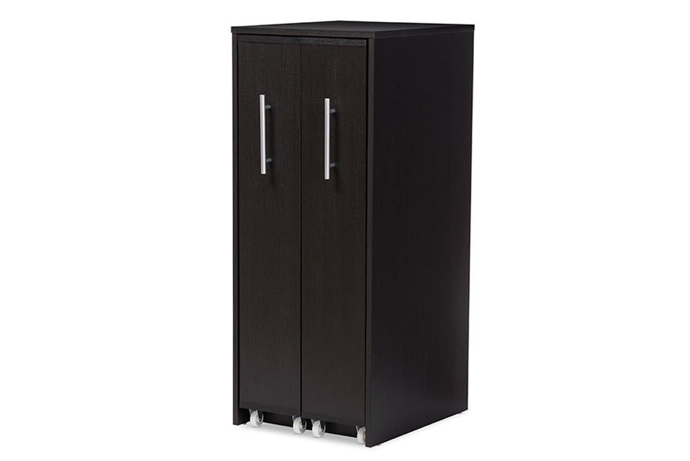 Baxton Studio - Lindo Bookcase in Dark Brown - SH-002-Espresso view 1