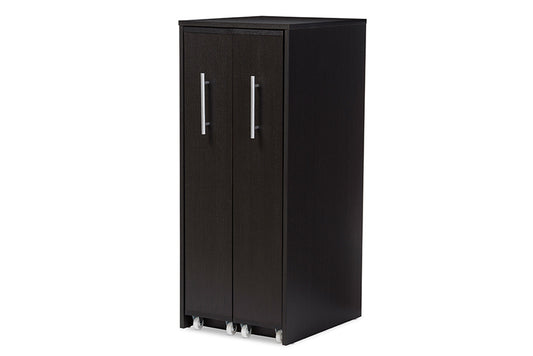 Baxton Studio - Lindo Bookcase in Dark Brown - SH-002-Espresso view 1