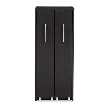 Baxton Studio - Lindo Bookcase in Dark Brown - SH-002-Espresso view 2