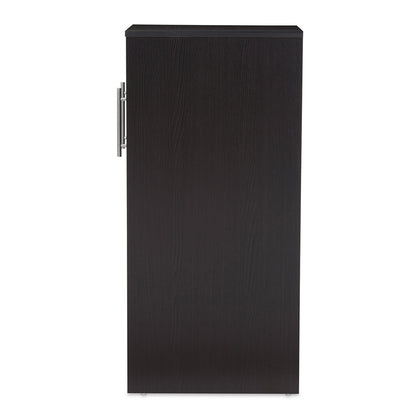Baxton Studio - Lindo Bookcase in Dark Brown - SH-002-Espresso view 3