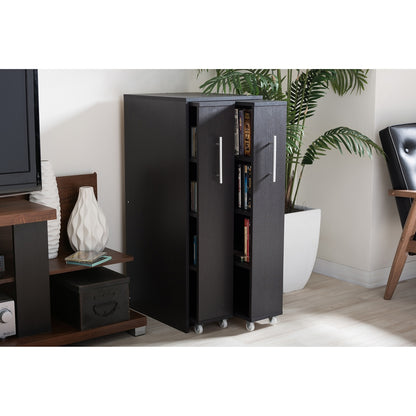 Baxton Studio - Lindo Bookcase in Dark Brown - SH-002-Espresso view 5