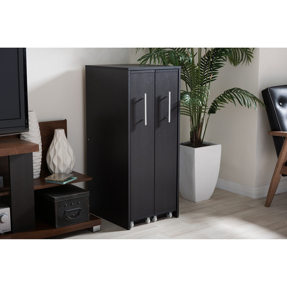 Baxton Studio - Lindo Bookcase in Dark Brown - SH-002-Espresso view 6