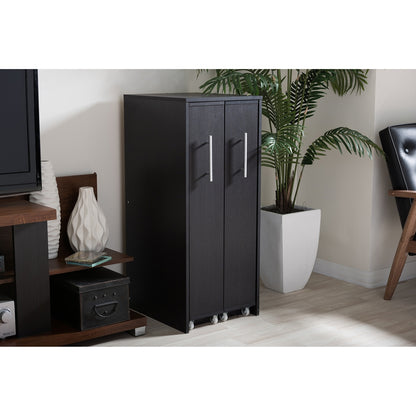 Baxton Studio - Lindo Bookcase in Dark Brown - SH-002-Espresso view 6