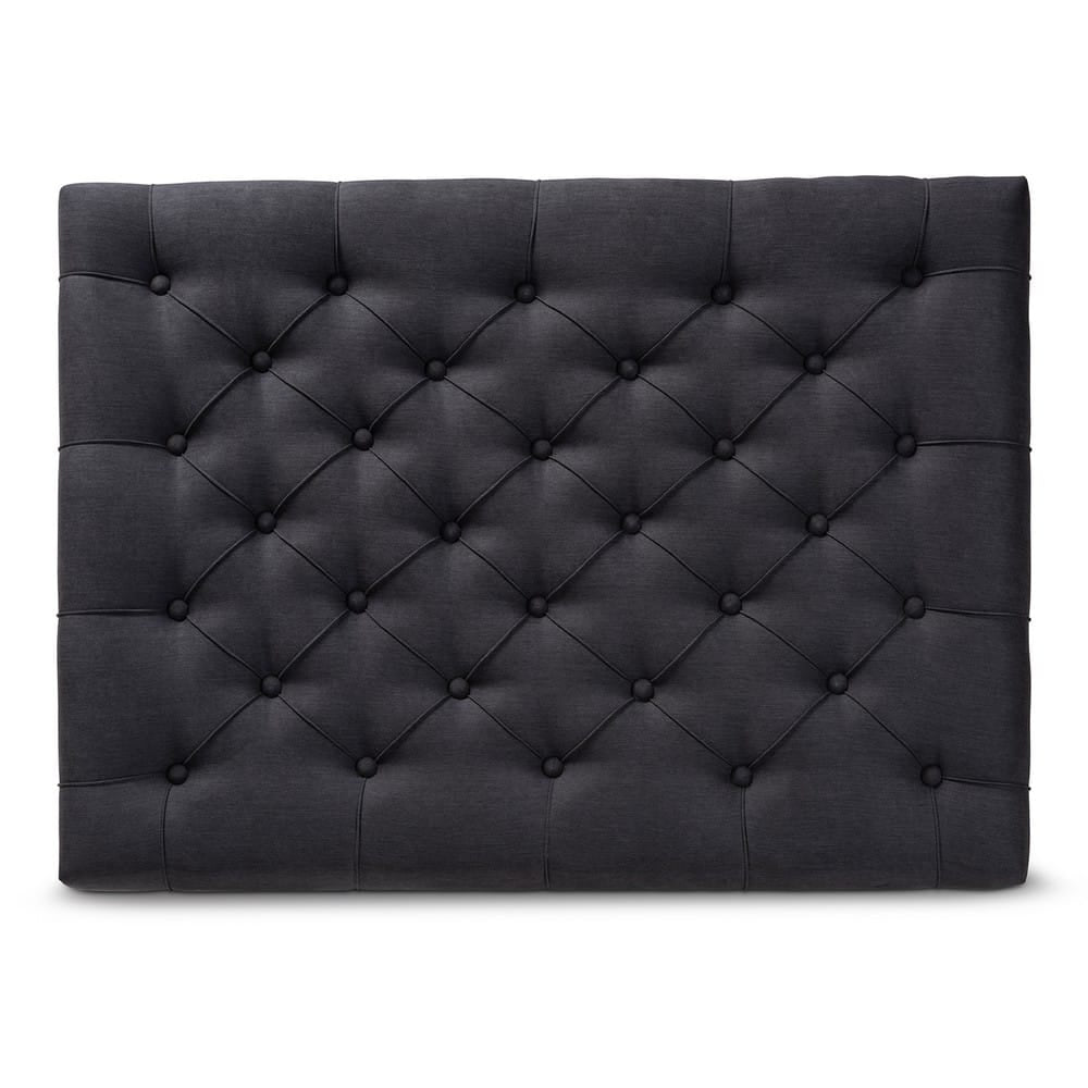 Baxton Studio - Lindsey Ottoman in Charcoal/Greywashed - JY-0002-Charcoal/Greywashed-Otto view 4