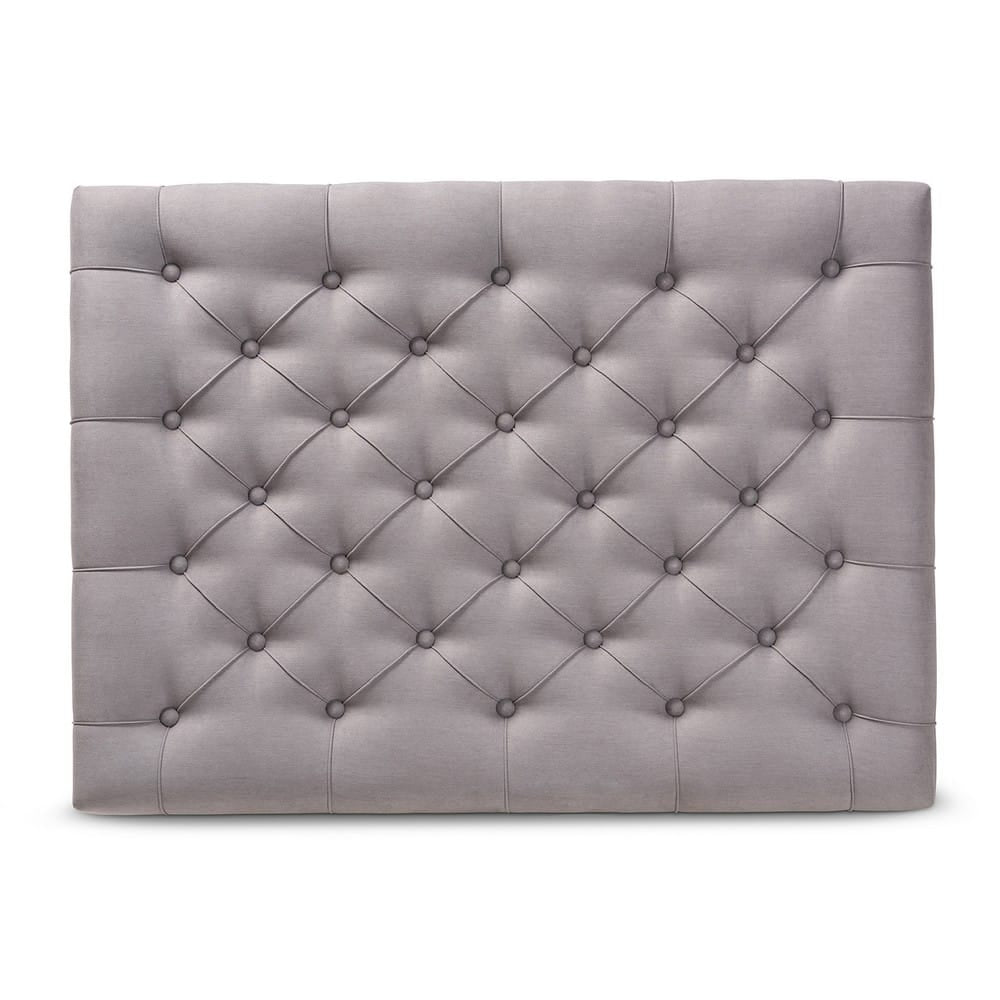 Baxton Studio - Lindsey Ottoman in Charcoal/Greywashed - JY-0002-Grey/Greywashed-Otto view 4