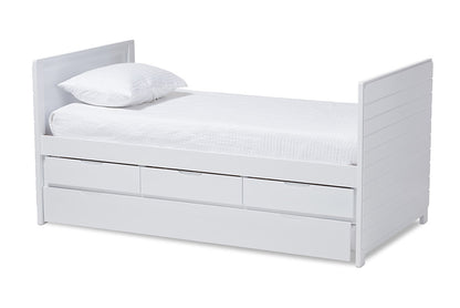 Baxton Studio - Linna Twin Size Daybed - MG8006-White-Twin view 1