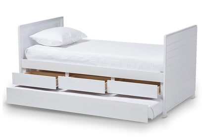 Baxton Studio - Linna Twin Size Daybed - MG8006-White-Twin view 2