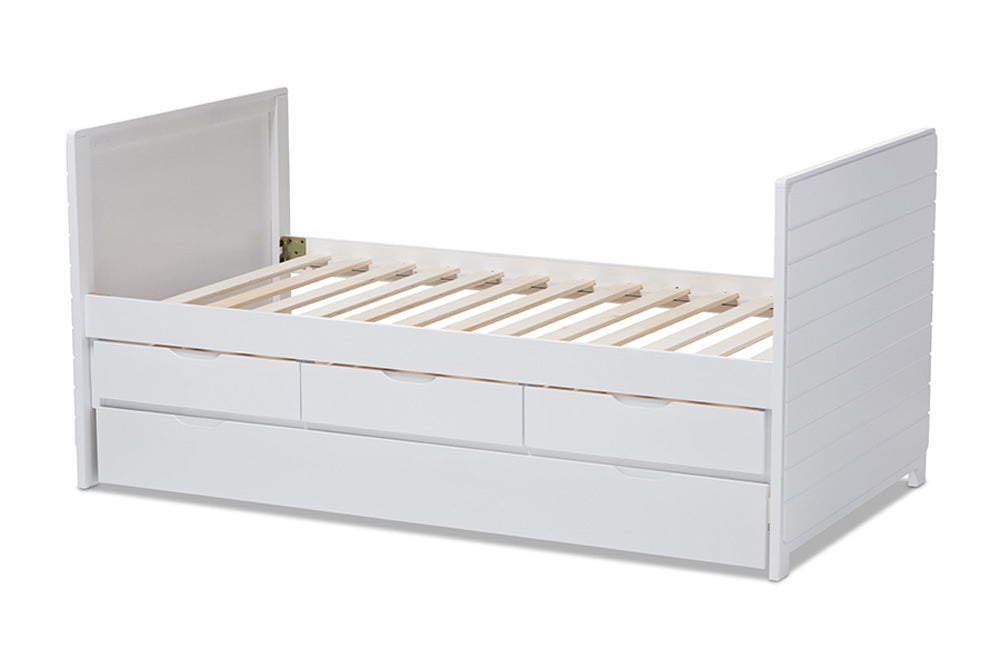 Baxton Studio - Linna Twin Size Daybed - MG8006-White-Twin view 4