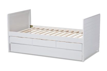 Baxton Studio - Linna Twin Size Daybed - MG8006-White-Twin view 4