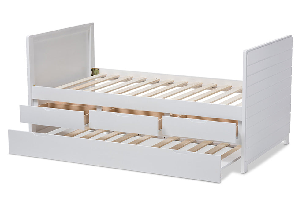 Baxton Studio - Linna Twin Size Daybed - MG8006-White-Twin view 6