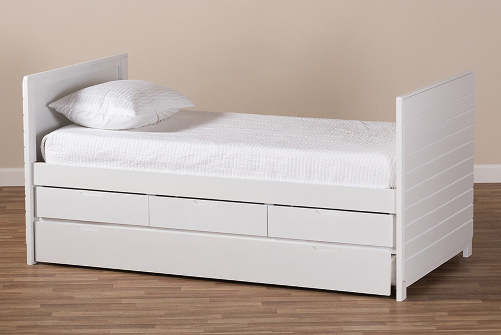 Baxton Studio - Linna Twin Size Daybed - MG8006-White-Twin view 10