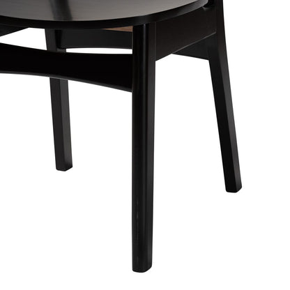 Baxton Studio - Linnet Dining Set in Dark Brown/Light Brown - RH254C-Natural Rattan/DB-Round-5PC Dining Set view 6
