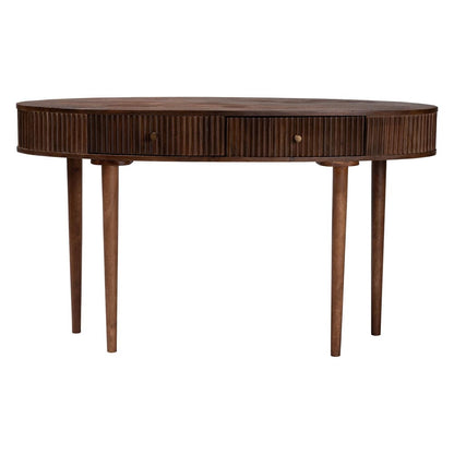 Baxton Studio - Linore Console Table in Dark Walnut Brown - FUR6897-2DW-Console Table view 3