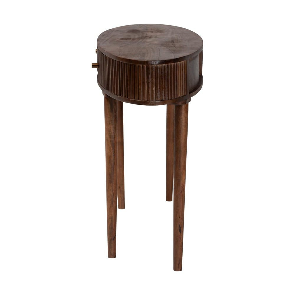 Baxton Studio - Linore Console Table in Dark Walnut Brown - FUR6897-2DW-Console Table view 4