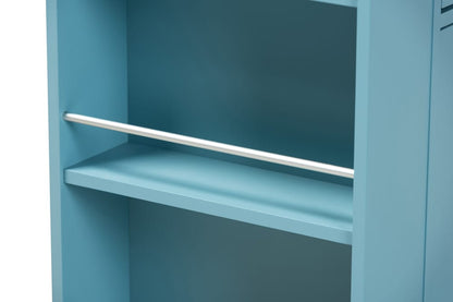 Baxton Studio - Liona Furniture/Kitchen Furniture/Carts/Kitchen Carts in Blue/Natural - RT599-OCC-Natural/Sky Blue-Cart view 6