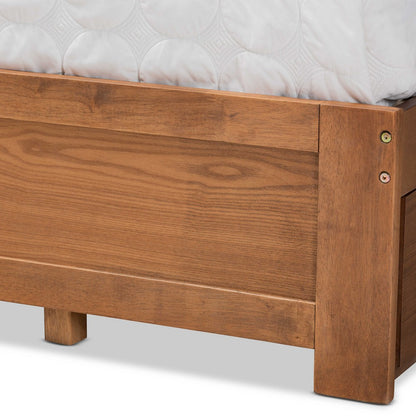 Baxton Studio - Lisa King Size Bed in Ash Walnut - Lisa-Ash Walnut-King view 7