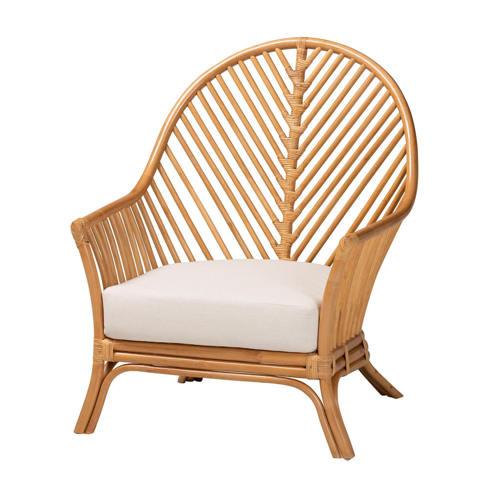 Baxton Studio - Lisabon Chair in Light Honey - LISABON-Light Honey Rattan-CC view 1