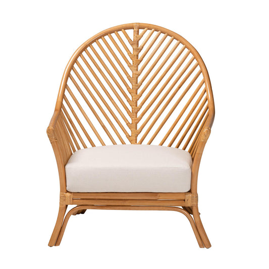 Baxton Studio - Lisabon Chair in Light Honey - LISABON-Light Honey Rattan-CC view 2
