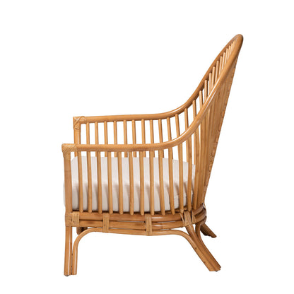 Baxton Studio - Lisabon Chair in Light Honey - LISABON-Light Honey Rattan-CC view 3
