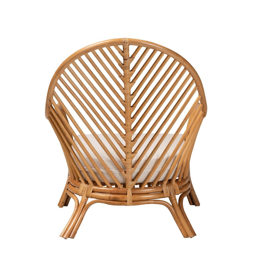 Baxton Studio - Lisabon Chair in Light Honey - LISABON-Light Honey Rattan-CC view 4