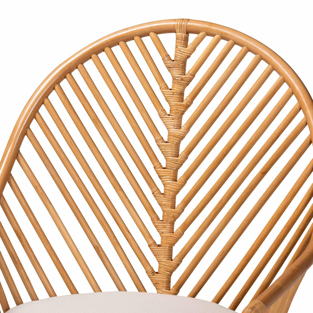 Baxton Studio - Lisabon Chair in Light Honey - LISABON-Light Honey Rattan-CC view 5