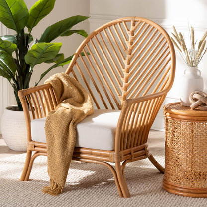 Baxton Studio - Lisabon Chair in Light Honey - LISABON-Light Honey Rattan-CC view 8