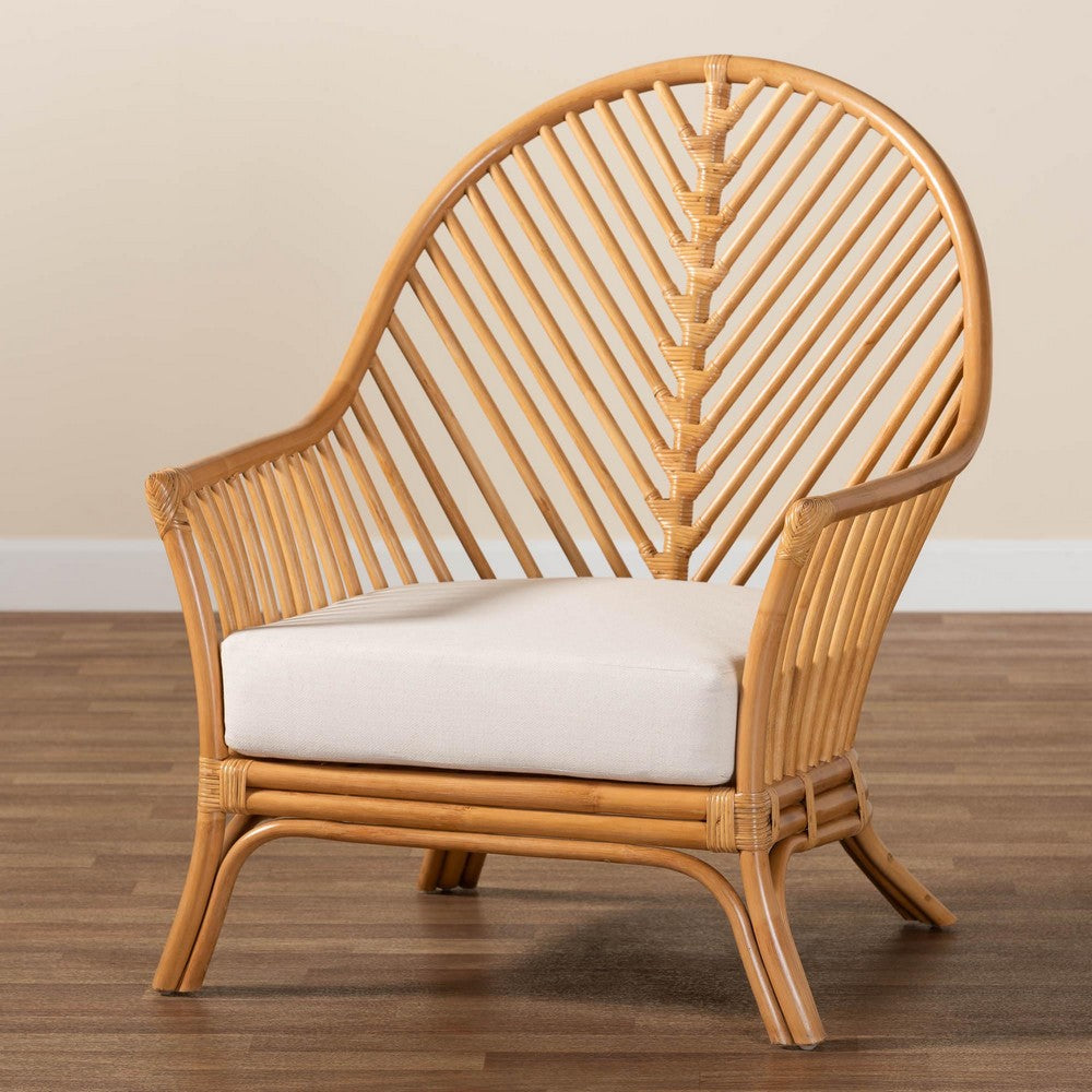 Baxton Studio - Lisabon Chair in Light Honey - LISABON-Light Honey Rattan-CC view 9
