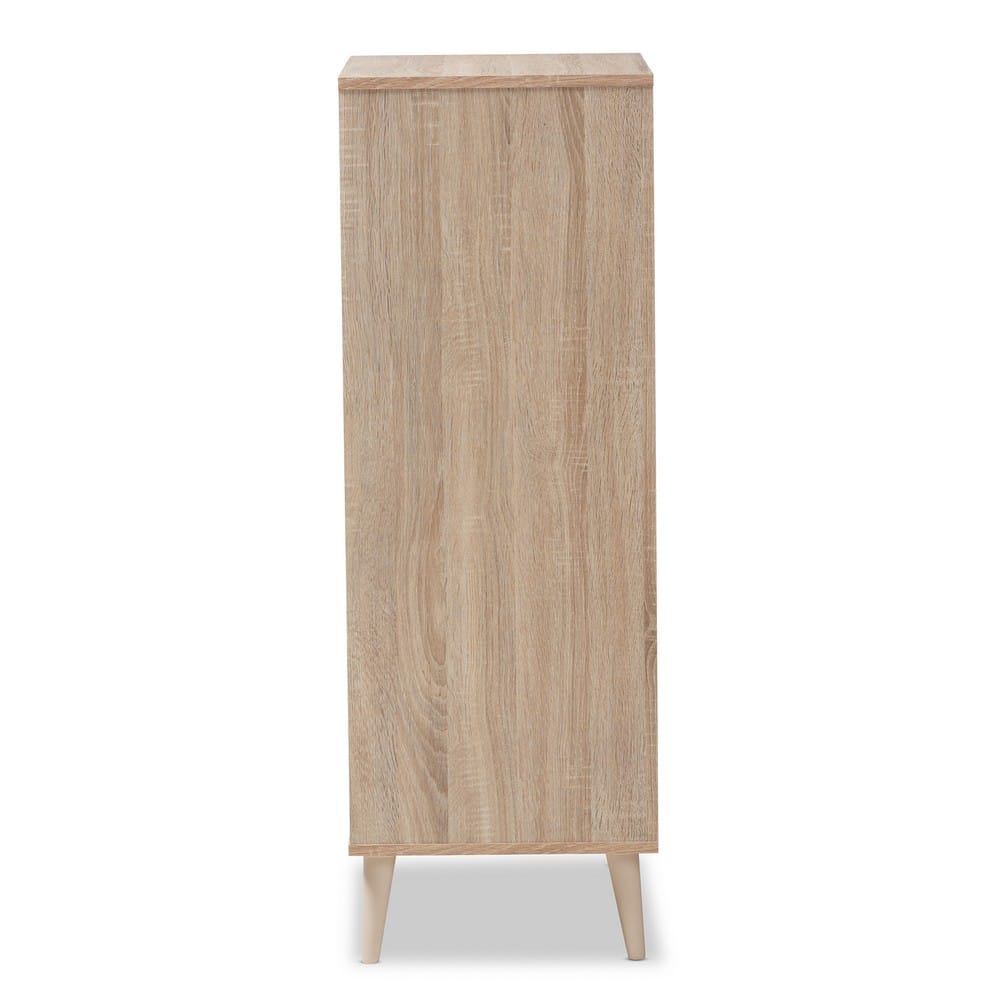 Baxton Studio - Lisen Chest in Oak Brown/Dark Grey - SECOD305US-Hana Oak/Dark Grey-5DW-Chest view 4
