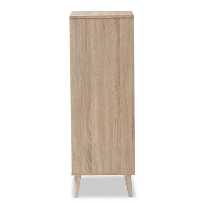 Baxton Studio - Lisen Chest in Oak Brown/Dark Grey - SECOD305US-Hana Oak/Dark Grey-5DW-Chest view 4