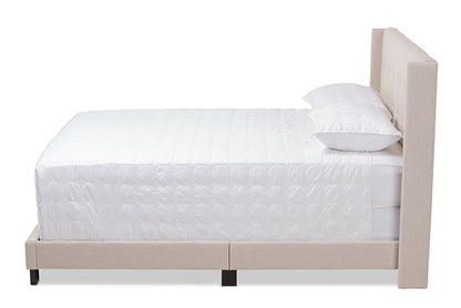 Baxton Studio - Lisette Full Size Bed - CF8031B-Beige-Full view 2