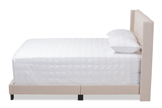 Baxton Studio - Lisette Full Size Bed - CF8031B-Beige-Full view 2