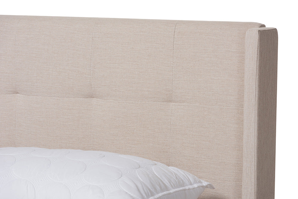 Baxton Studio - Lisette Full Size Bed - CF8031B-Beige-Full view 4