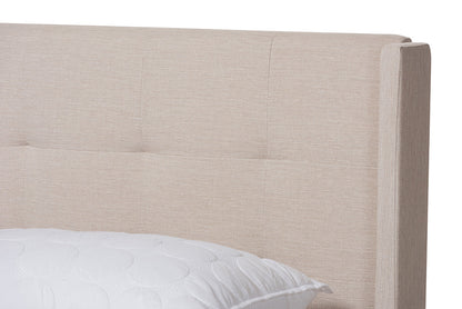 Baxton Studio - Lisette Full Size Bed - CF8031B-Beige-Full view 4