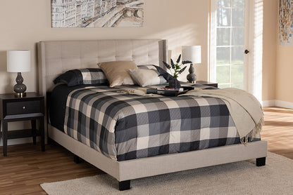 Baxton Studio - Lisette Full Size Bed - CF8031B-Beige-Full view 5