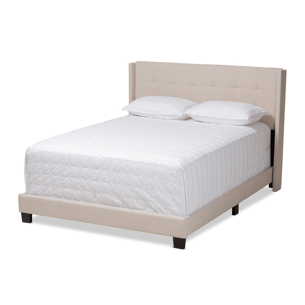Baxton Studio - Lisette King Size Bed in Beige - CF8031B-Beige-King view 1