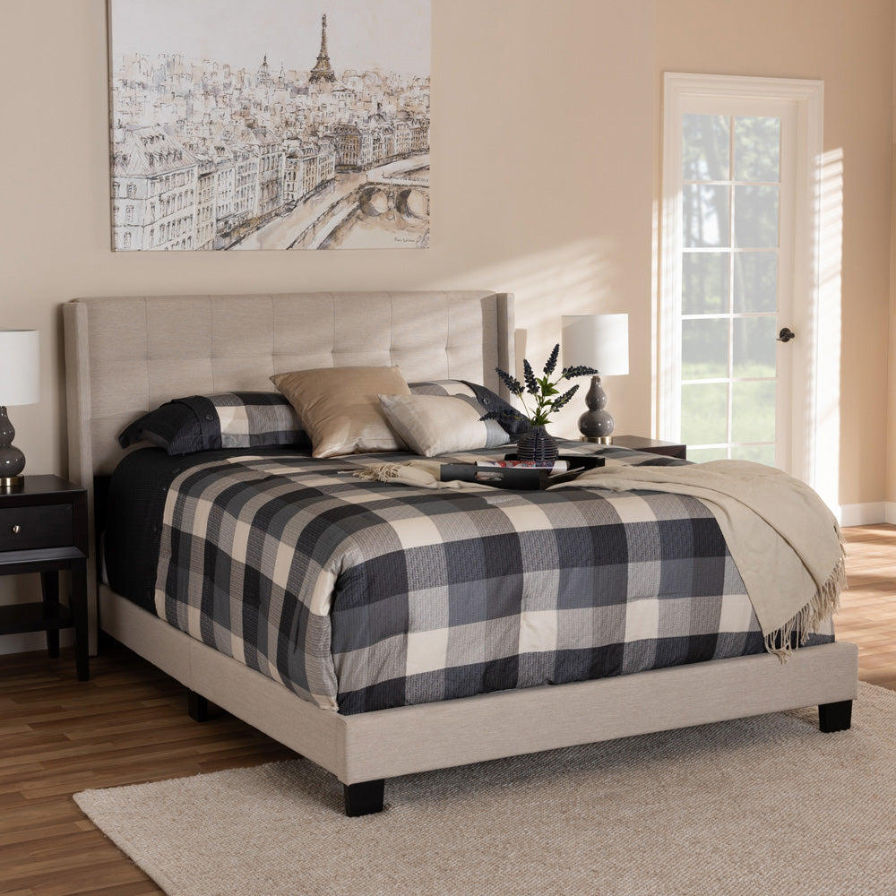 Baxton Studio - Lisette King Size Bed in Beige - CF8031B-Beige-King view 6