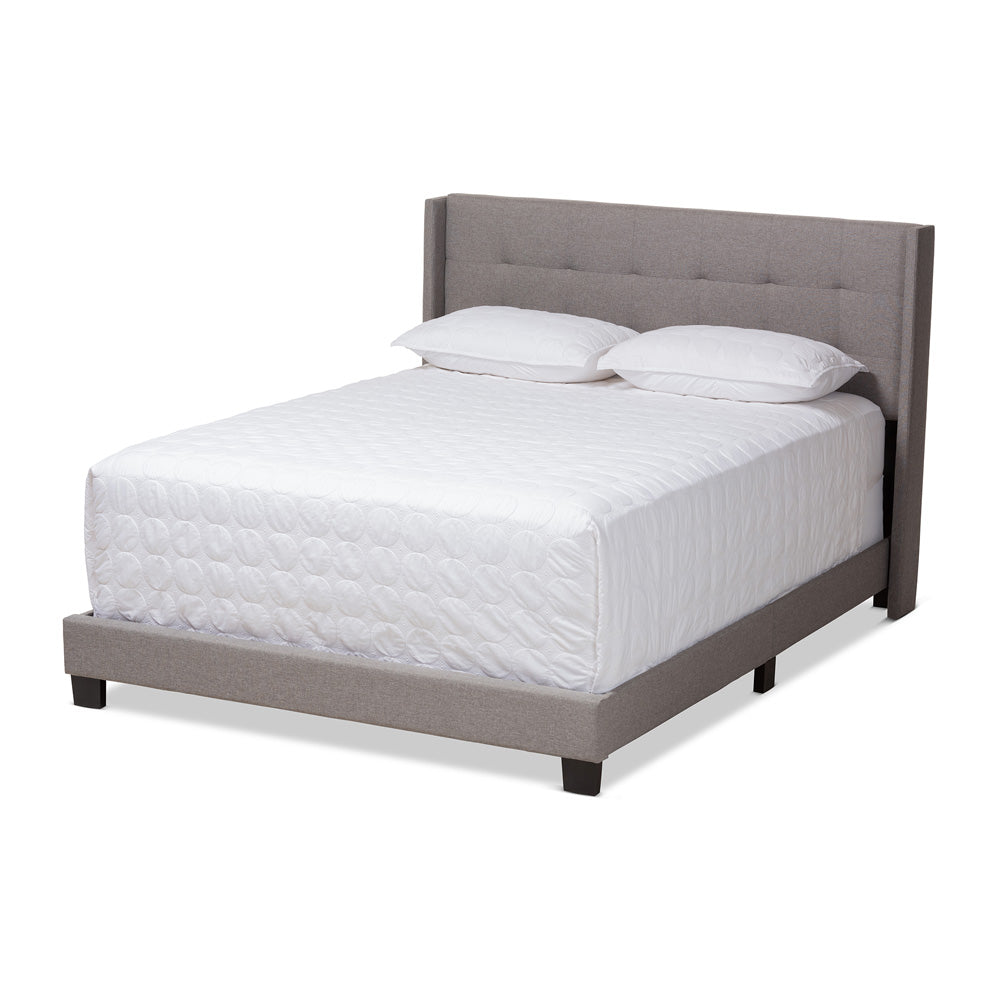 Baxton Studio - Lisette King Size Bed in Grey - CF8031B-Grey-King view 1