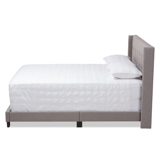 Baxton Studio - Lisette King Size Bed in Grey - CF8031B-Grey-King view 2