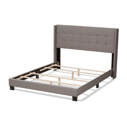 Baxton Studio - Lisette King Size Bed in Grey - CF8031B-Grey-King view 3