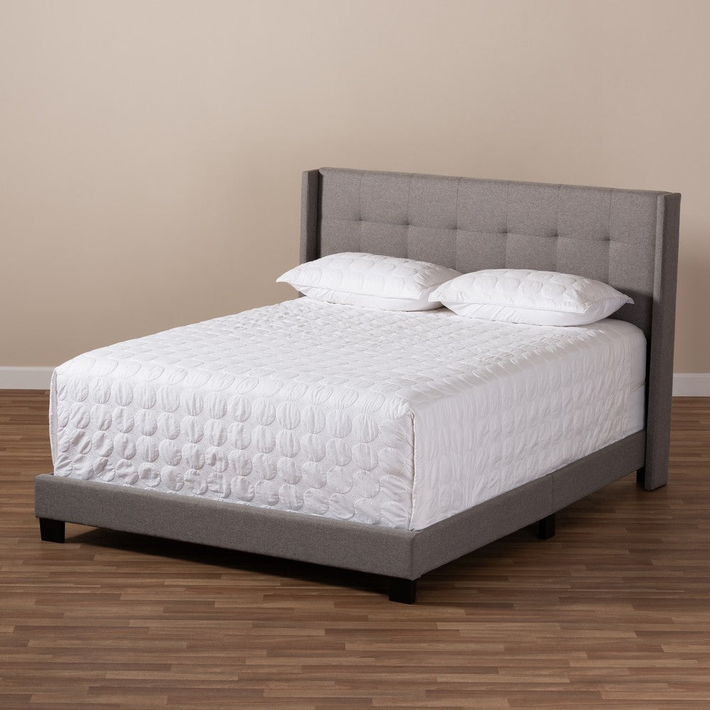 Baxton Studio - Lisette King Size Bed in Grey - CF8031B-Grey-King view 7